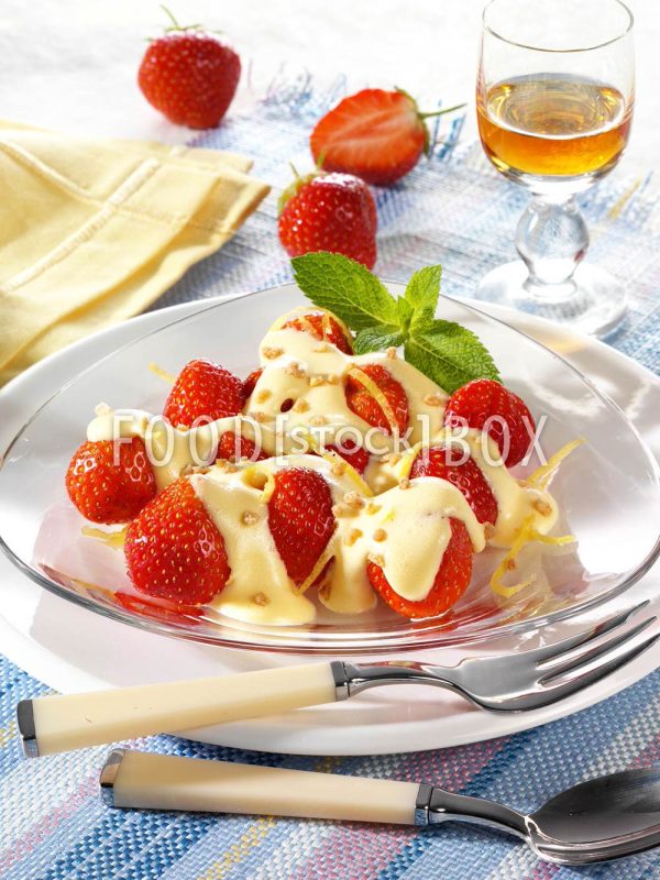 Erdbeeren mit Sabayon