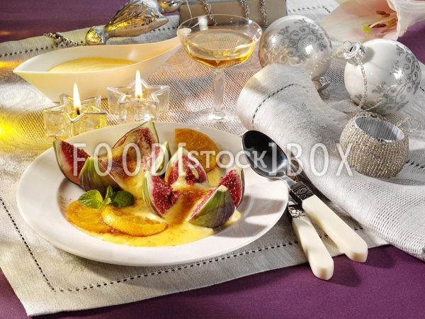 Feigen mit Orangenpunsch-Zabaglione überbacken