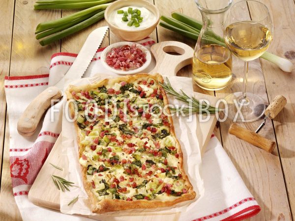 Flammkuchen mit Schinken 2