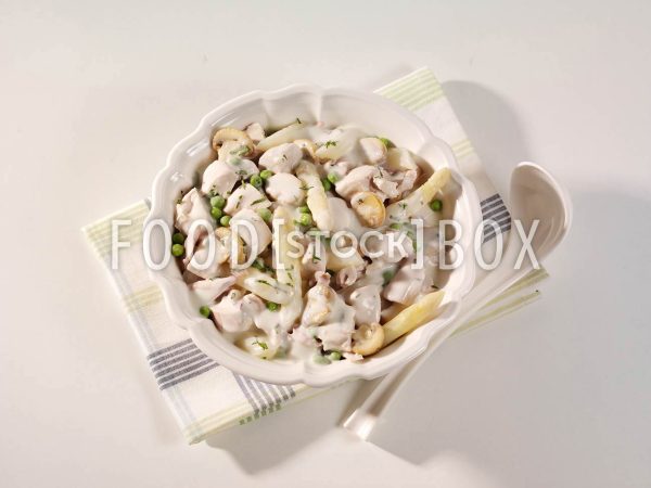 Hühnerfrikasseemit Spargel 3