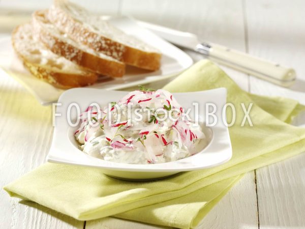 Kräuterfrischkäse mit Radieschen