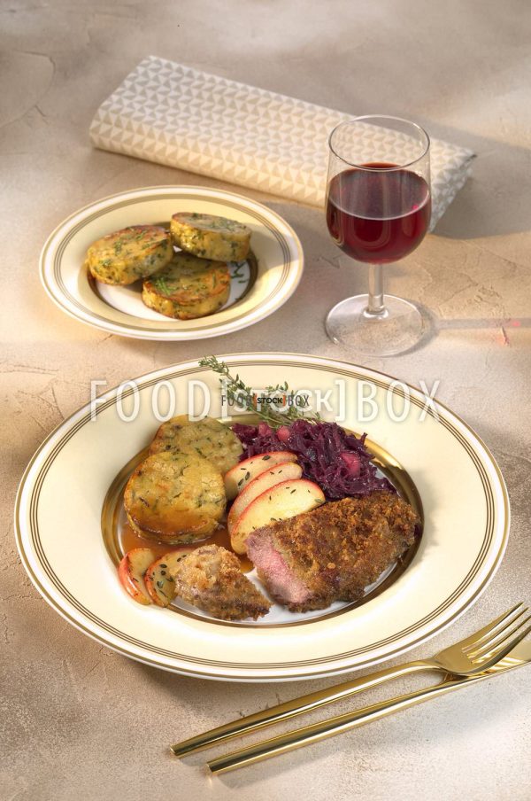 Gänseschnitzel auf Rotkohl 2