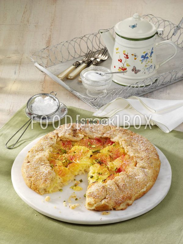 Galettes Blutorangen und Mandelcreme