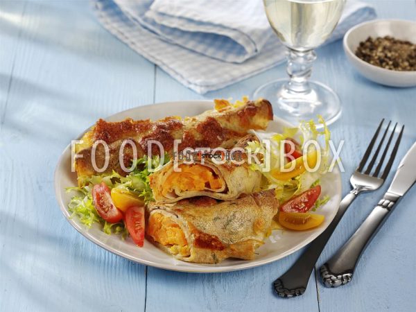 Gefüllte Kräuter-Crespelle mit Süßkartoffeln 2