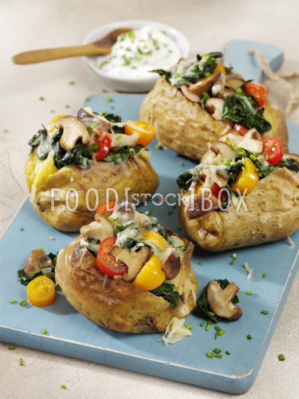 Gefüllte Ofenkartoffeln