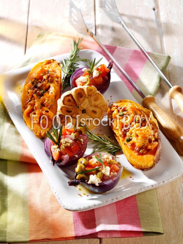 Gefülltes Grillgemüse