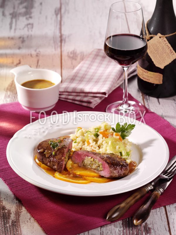 Gefüllte Rinderschnitzel