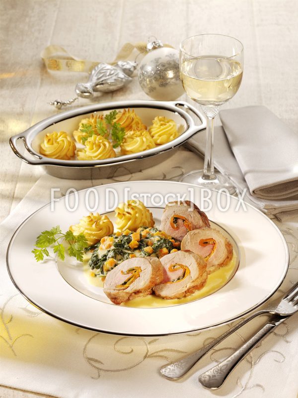 Gefülltes Schweinefilet mit Meerrettichsauce