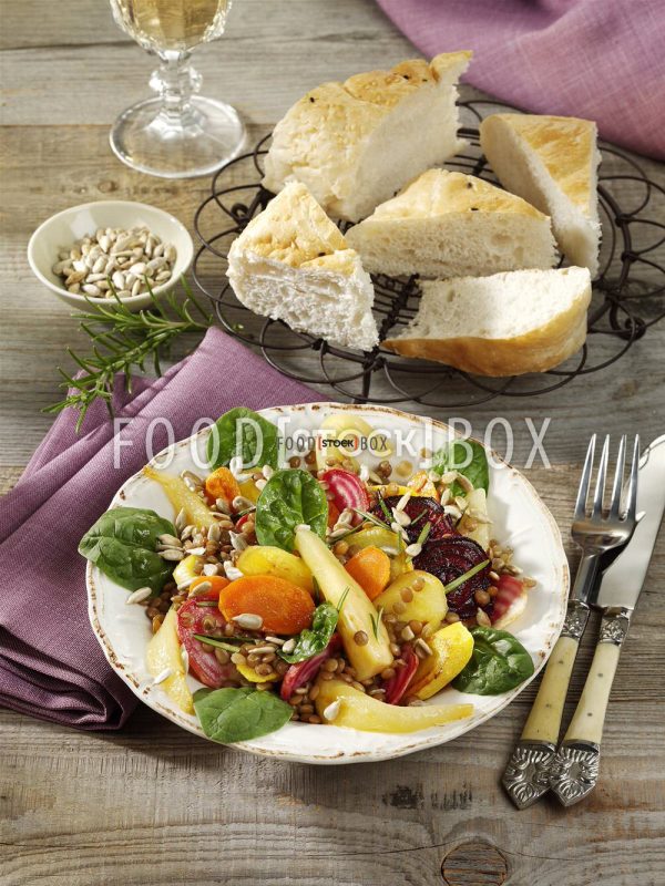 Gerösteter Linsensalat