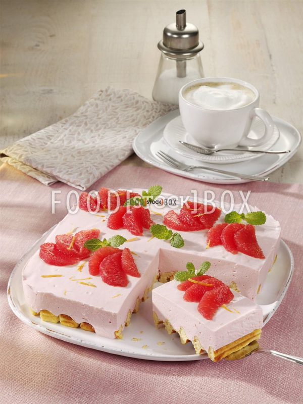 Grapefreuit-Blutorangen-Waffel-Torte