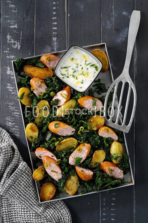 Grünkohlgemüse vom Blech