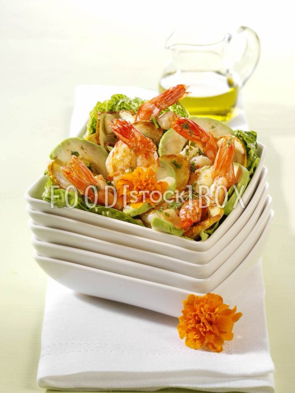 Garnelensalat mit Blüten