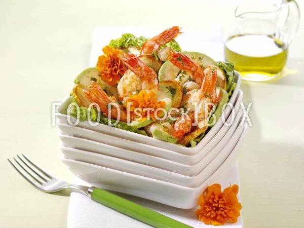Garnelensalat mit Blüten 2