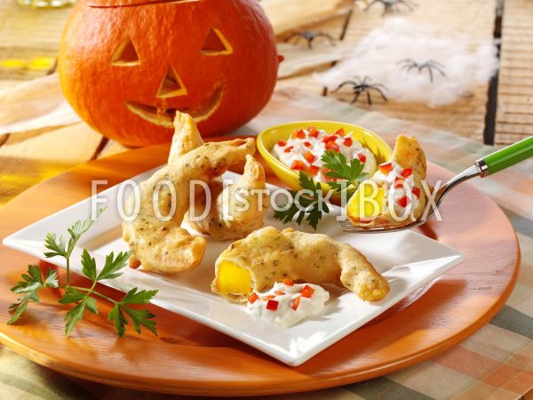 Gebackene Kürbisspalten mit Meerrettich-Creme 3