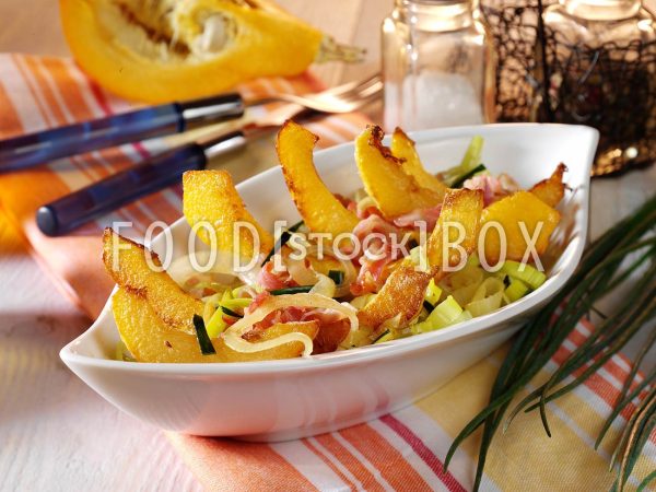Gebratener Kürbis mit Lauch 2