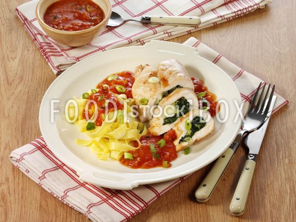 Gefüllte Hähnchenschnitzel mit Spinat 2