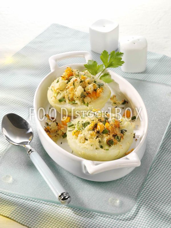 Gefüllte Kohlrabi mit Gemüsefüllung (Cholesterinarm)