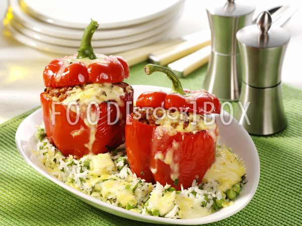 Gefüllte Paprika auf Erbsen-Reis Step 6