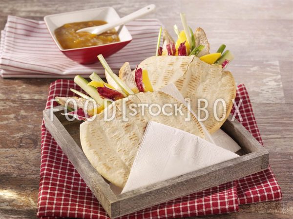 Gefülltes Pitabrot mit Mango 2