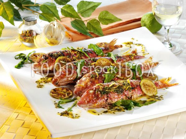 Gegrillte Rotbarben