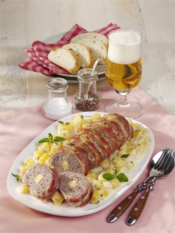 Hack-Käse-Braten mit Steckrüben