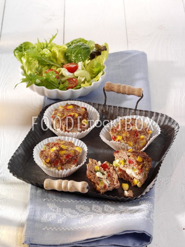 Hackfleischmuffins mit Ziegenkäse