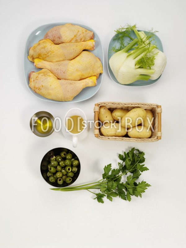 Hähnchen mit Gemüse und Oliven Step 1