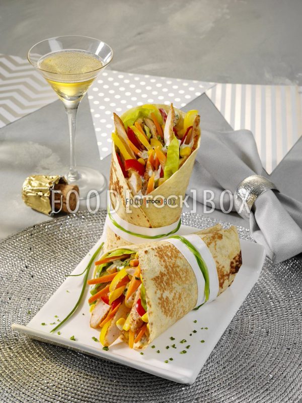 Hähnchen-Wraps zu Silvester