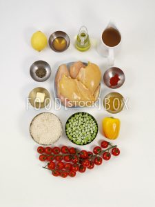 Gegrillte Hähnchenbrust mit Reis, Paprika und Erbsensalat  Step 1