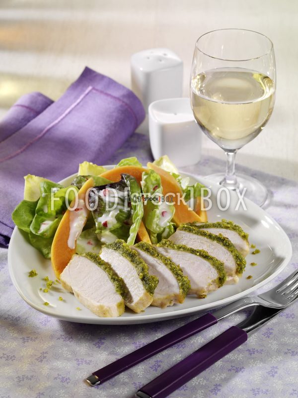 Hähnchensalat mit Papaya und Ingwer