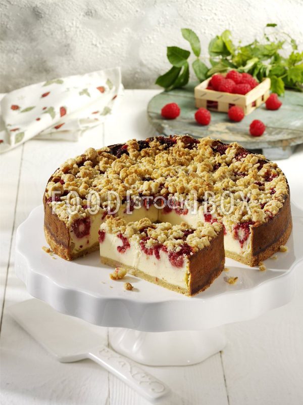 Himbeer-Käsekuchen mit Streuseln