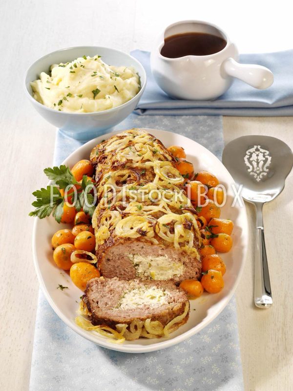 Hackbraten mit Frischkäse-Füllung