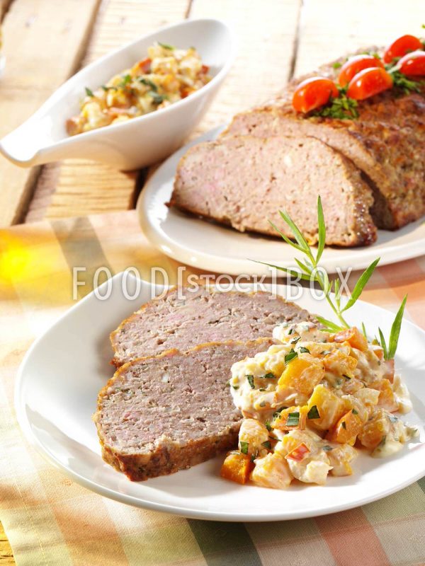 Hackbraten mit Kürbiscreme