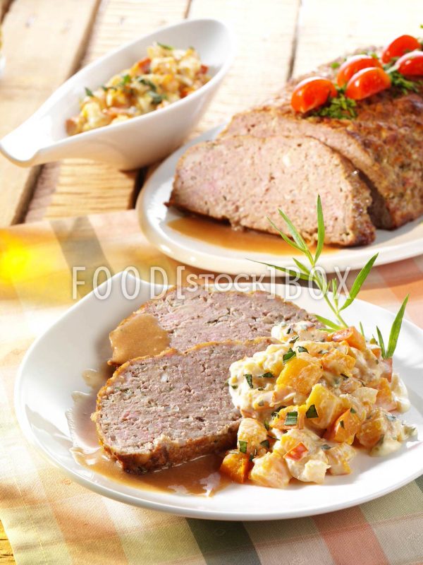 Hackbraten mit Kürbiscreme