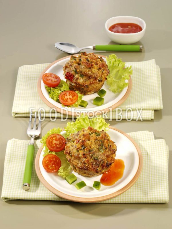 Hackfleisch-Knoblauch-Muffins