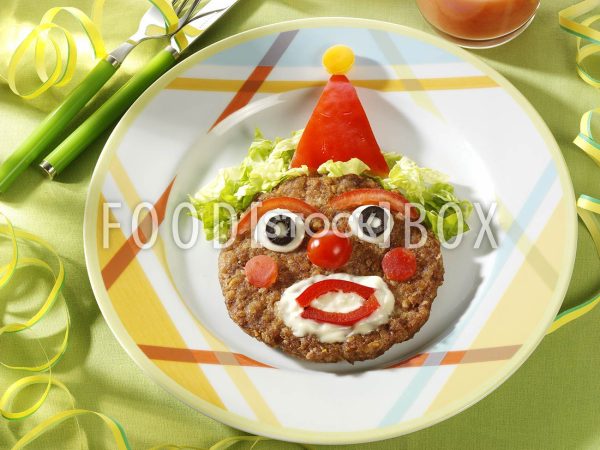 Hackfleischburger mit Clownsgesicht 2