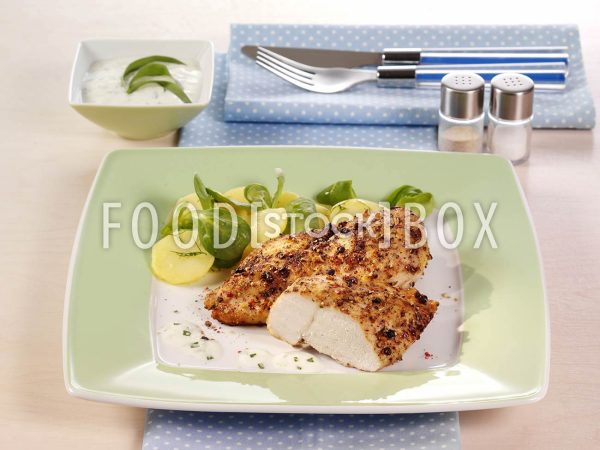 Hähnchenbrustfilet mit Senf-Pfefferkruste