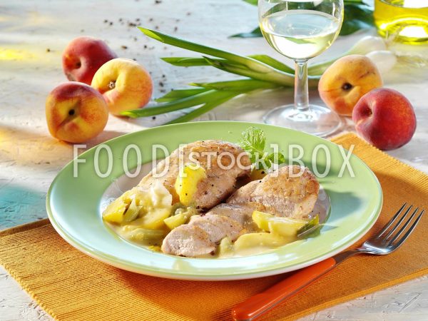 Hähnchenbrustfilet mit Pfirsichsauce