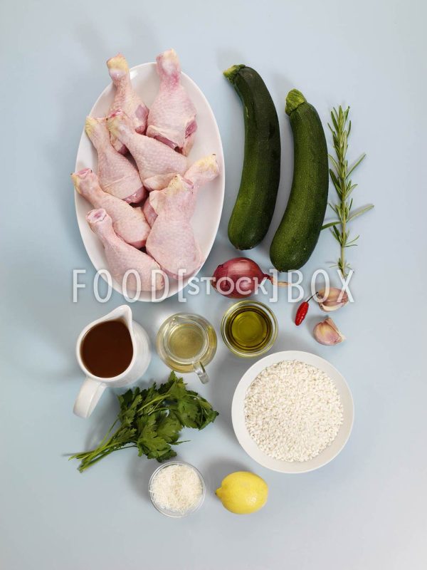Hähnchenkeulen mit Gemüserisotto Step 1