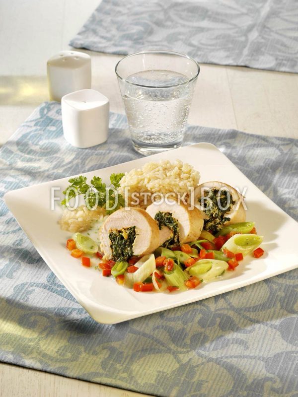 Hähnchenroulade mit Frischkäsefüllung / Diabetiker