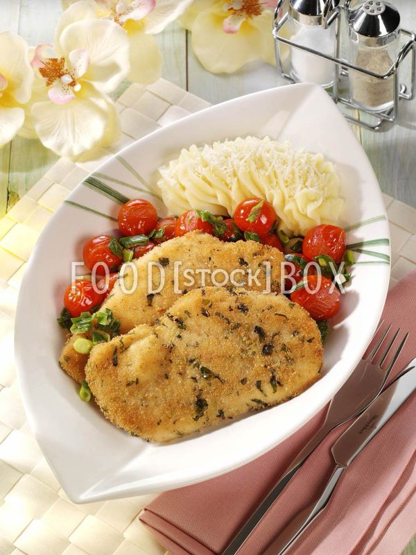 Hähnchenschnitzel mit Tomaten