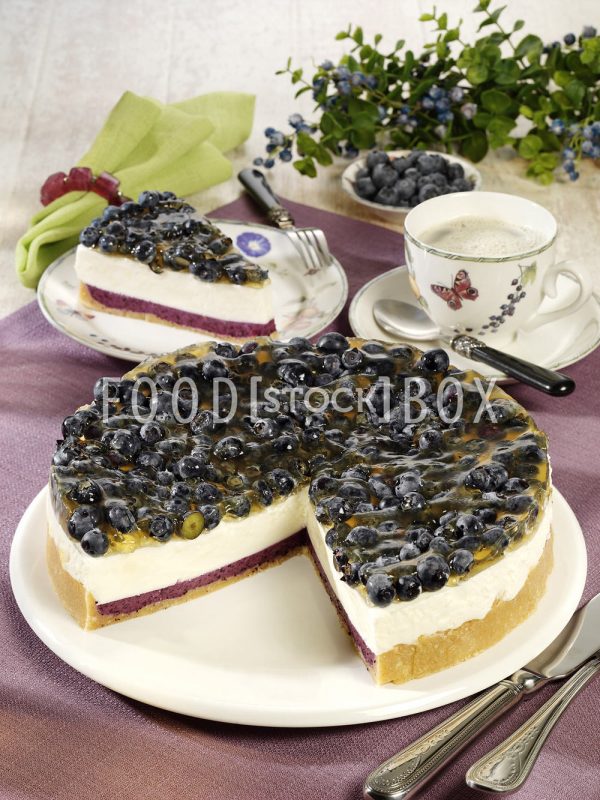 Joghurttorte mit Heidelbeeren