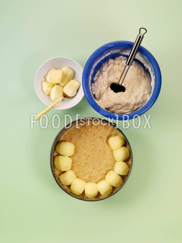 Käsekuchen mit Öpfel und Streusel Step5
