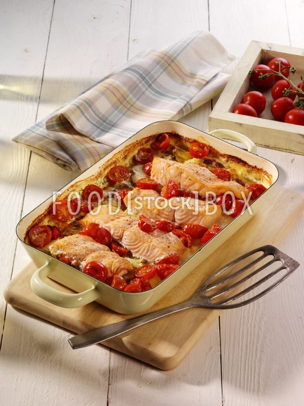 Kartoffel-Lachs-Gratin