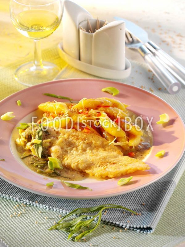 Kabeljaufilet mit Estragon-Senfsauce