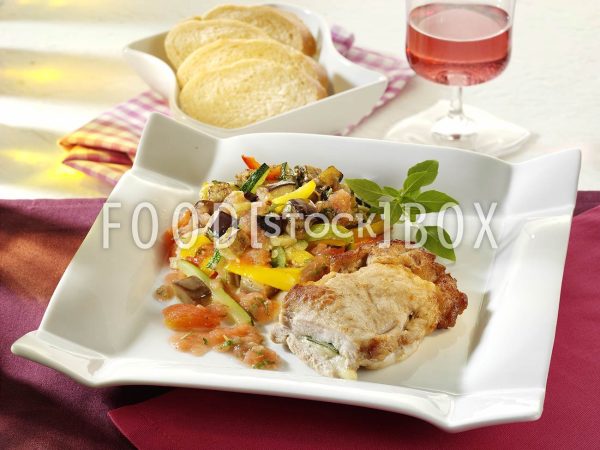 Gefüllte Kalbsschnitzel mit Ratatouille  (Sonja) 3