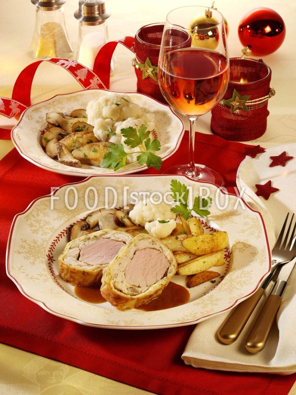 Kalbsfilet im Pilz-Crepe-Mantel