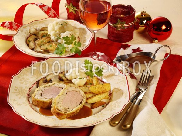 Kalbsfilet im Pilz-Crepe-Mantel