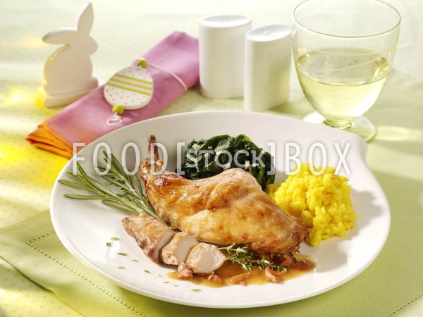 Kaninchen mit Safran-Risotto 3