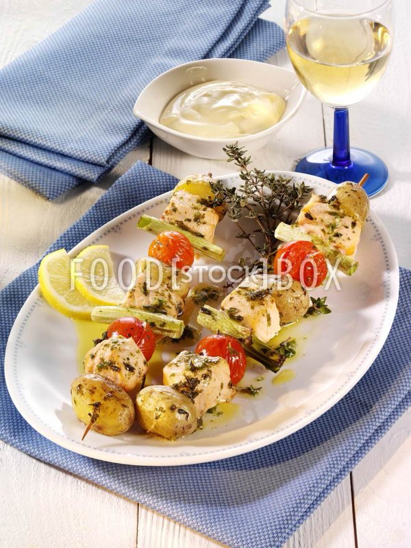Kartoffel-Fisch-Spieße